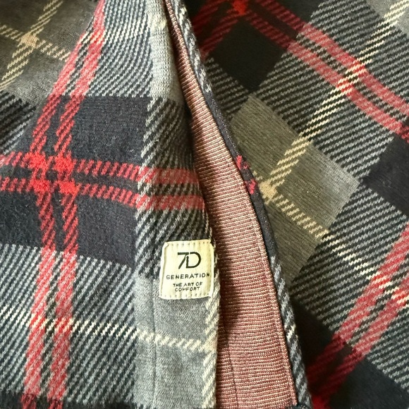 Men’s Size L 7 Diamonds Button Down Flannel Shirt - Picture 4 of 6